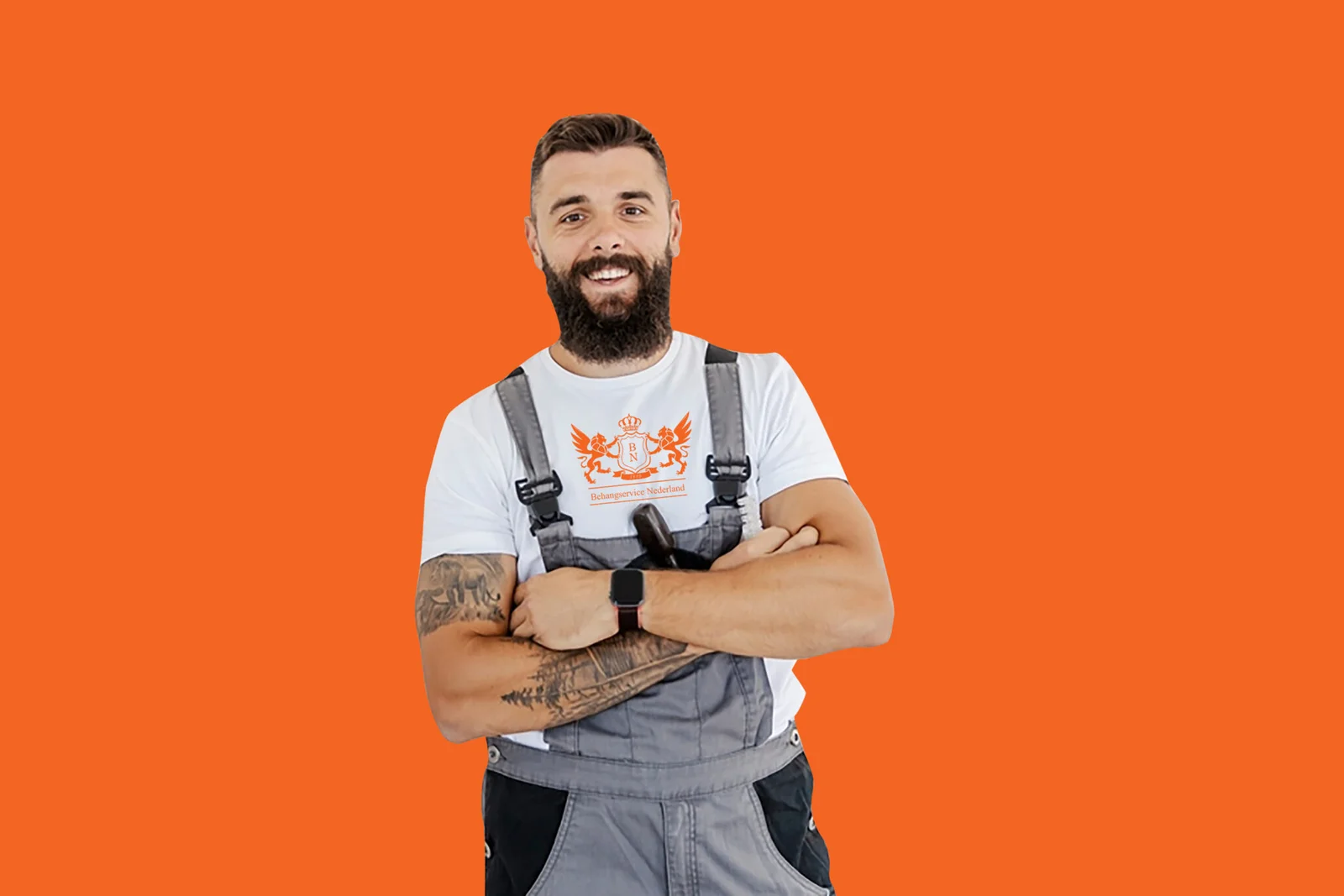 Dit is Jan onze glasvliesbehanger in Groningen die bekend staat om zijn strakke werk.